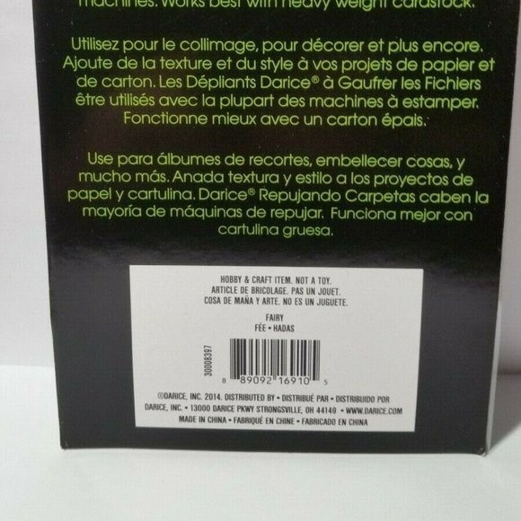 Darice Embossing Folder Fairy Scrapbook Paper Crafts Card Making - Picture 3 of 4